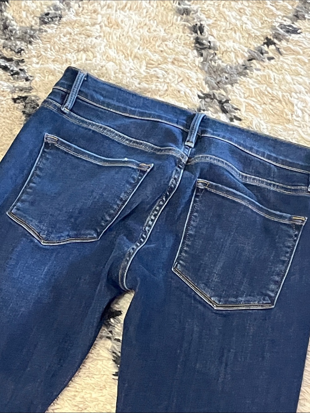 NWOT FRAME Le Garçon Slim Boyfriend Jeans Dark Wash Premium Denim Size 26 - Picture 11 of 13